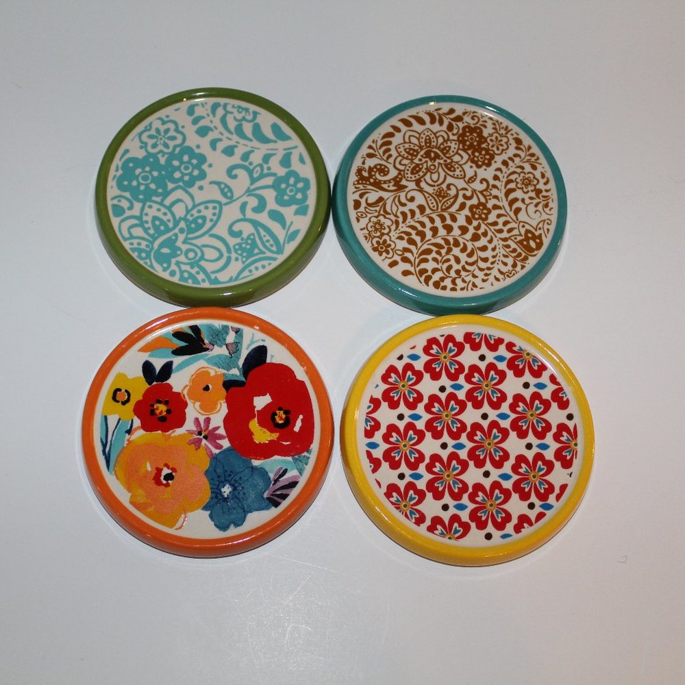 The Pioneer‎ Woman 4 Piece Coaster Set
